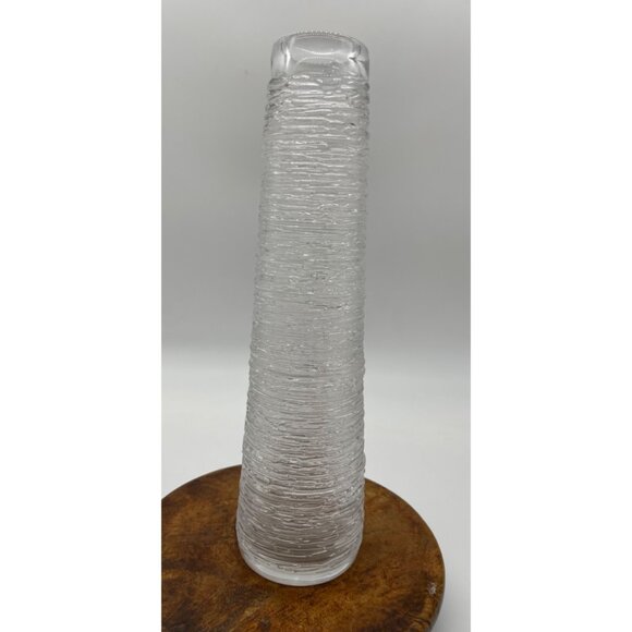 Mid-century modern Scandinavian art design crystal glass, large vintage Spun vas - Picture 2 of 6